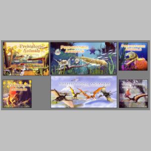 Prehistoric animals on stamps of Grenada 2005