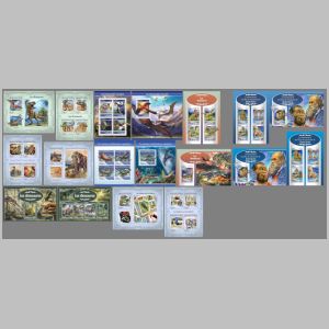 Dinosaurs and other prehistoric animals on stamps of Guinea 2017