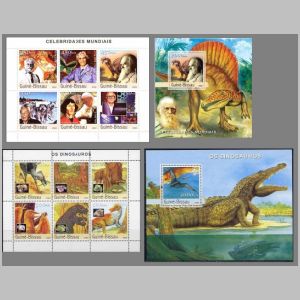 Dinosaurs on stamps of Guinea Bissau 2003