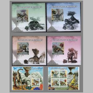 Dinosaurs on stamps of Guinea Bissau 2008
