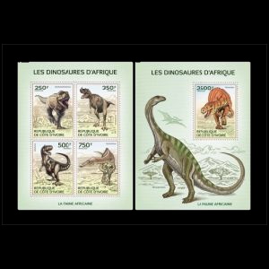 Dinosaurs on stamps of Ivory coast 2014 Dinosaurs on stamps of Ivory coast 2014