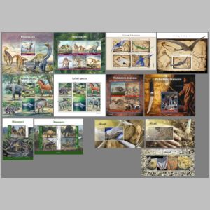 Dinosaurs and other prehistoric animals on stamps of Maldives 2020