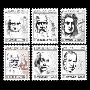 Charles Darwin among other famous Scientist on stamps of Mongolia 2014 Charles Darwin among other famous Scientist on stamps of Mongolia 2014