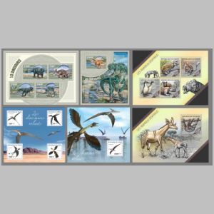 Dinosaurs and prehistoric animals on stamps of Niger 2014 Dinosaurs and prehistoric animals on stamps of Niger 2014