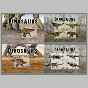 Dinosaurs on stamps of Palau 2014 Dinosaurs of Palau 2014