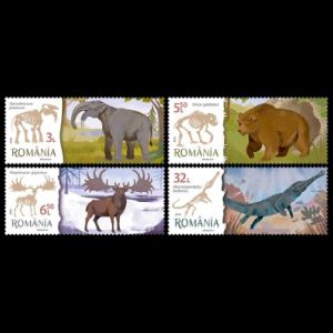 Prehistoric animals  on stamps of Romania 2026