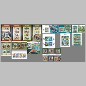 Prehistoric animals on stamps of Sierra Leone 2018