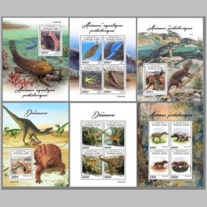 Prehistoric animals on stamps of Togo 2025