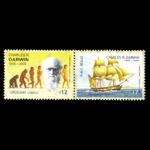 Charles Darwin on stamps of Uruguay 1998