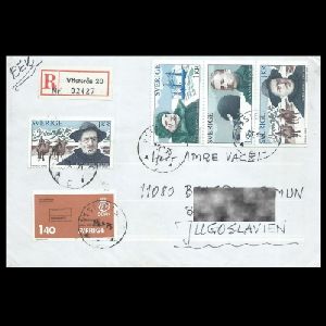 Prominent Swedish explorers on cover of 1973