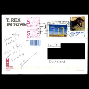 Trex on postcard of Netherlands 2016, Click for details
