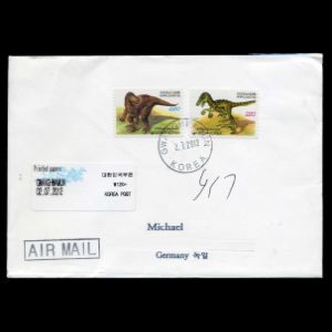 Dinosaurs on commemorative postmark of South Korea 2006