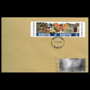 Prehistoric humans and animals on stamps of Niuafoʻou 1996