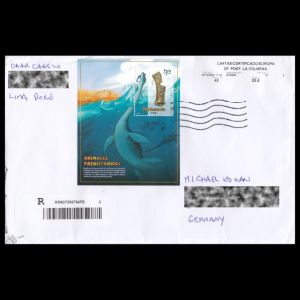Prehistorical animals Thalassocnus of Peru on FDC First Day Cover from 2010