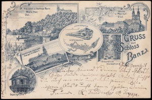 Landscape postcard Greeting from the Banz Castle
