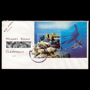 Platypterygius ichthyosaur on postmark of Germany