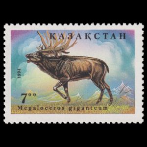 Megaloceros giganteus on stamp of Kazachstan 1994